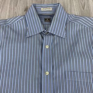 Peter Millar Men's‎ Button Down Shirt Size: 15 1/2-L 100% Cotton Long Sleeve